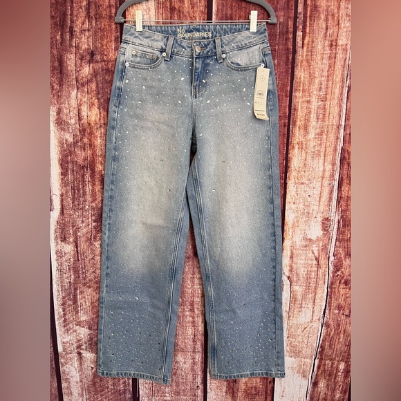 No Boundaries Denim - No Boundaries | NWT Rhinestone Straight Leg Jeans
